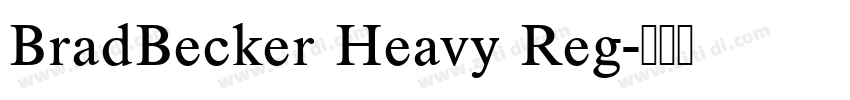 BradBecker Heavy Reg字体转换